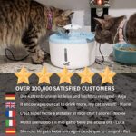 Katzenbrunnen, Wasser Trinkbrunnen für Katzen und Hunde  mit 3 Aktivkohlefilter, Super Leise und Automatisch, 2L – Bild 6