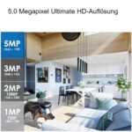 5MP Aussen/Innen Überwachungskamera set H.265 5 Megapixel Netzwerk DVR mit 1TB hdd und 4 x 1920P , 12M IR Nachtsicht – Bild 5