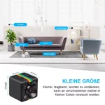 Mini Kamera, Full HD  mit Nachtsicht, Bewegungserkennung, eingebaute 200 mAh Lithium-Batterie und 32GB SD-Karte – Bild 7