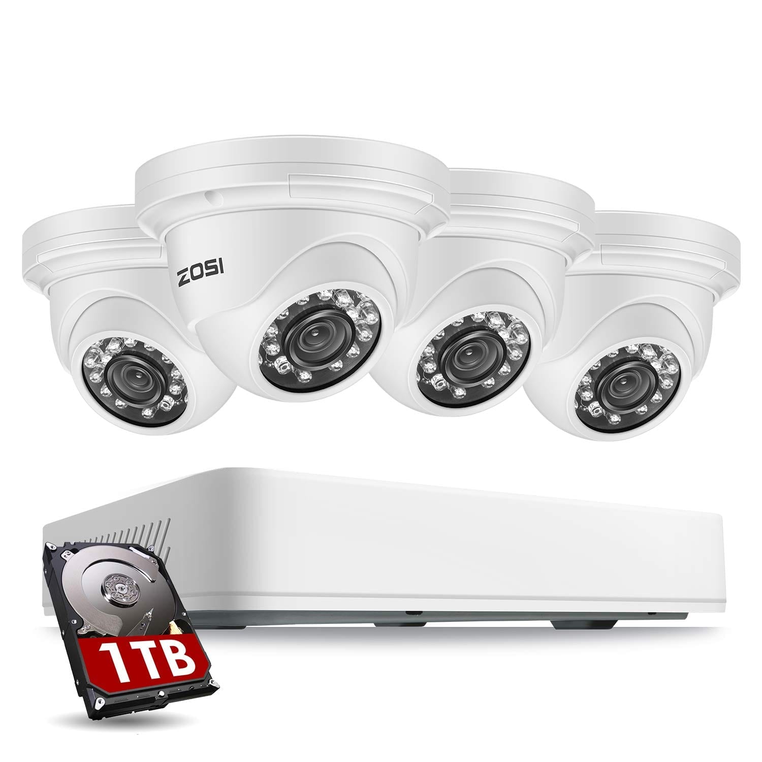 61CmdNqtykL._SL1500_-1.jpg 5.0 Megapixel Aussen/Innen Dome Überwachungskamera System mit 1TB Festplatte H.265 – Bild 1