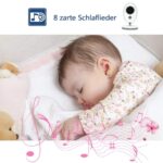 Babyphone mit Kamera und Monitor/2.4 Zoll LCD/VOX Funktion ( Schlafmodus, Nachtsicht, Temperatursensor, Schlaflieder ) – Bild 6
