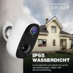 Akku Überwachungskamera, 1080P Kabellos, IP65 wasserdichte – Bild 4