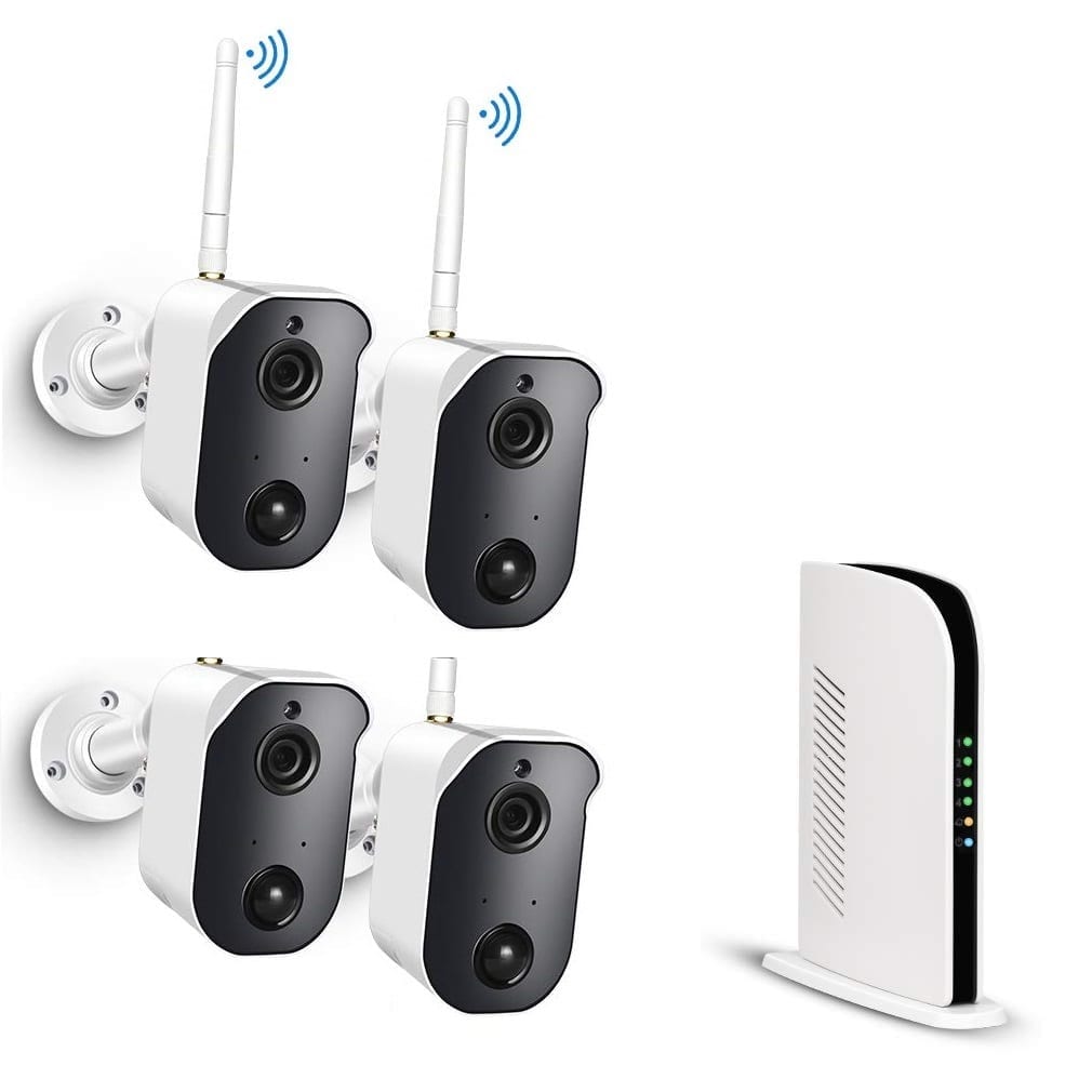 Smart-cam-Kamera-1.jpg 4X 2.0 Megapixel WLAN Überwachungsset Solarbetrieben Wiederaufladbar – Bild 1