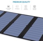 BigBlue 28W tragbar Solar Ladegerät 2-Port USB 4 wasserdichte Solarpanel mit digital Amperemeter und Reissverschluss zum Schutz - für Wiederaufladen USB-Geräte - iPhone Android GoPro usw (MEHRWEG) – Bild 5