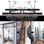 Sportstech Einzigartiges Kombi-Paket! 4in1 Klimmzugstange inkl Dip Bar  Power Ropes, klappbare Türreck KS500, sichere Türrahmen Montage zu Hause ohne Schrauben, Pull Up Bar für Crossfit inkl eBook – Bild 7