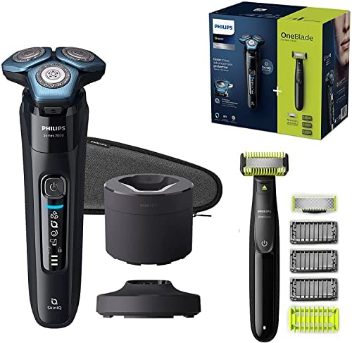 Philips S7783/78 Shaver Series 7000 Elektrischer Nass- und Trockenrasierer mit Präzisionsmessern aus Stahl, Motion-Control-Sensor, Flexible 360-Grad-Scherköpfe Philips S7783/78 Shaver Series 7000 Elektrischer Nass- und Trockenrasierer mit Präzisionsmessern aus Stahl, Motion-Control-Sensor, Flexible 360-Grad-Scherköpfe