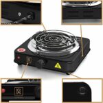 M. ROSENFELD Shisha Set, Elektrischer Kohleanzünder für Shisha Kohle BLACKHEAT 1000W + Set (Schwarz Glanz) – Bild 3