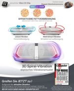 Sportstech 3D Vibrationsplatte VP300 | Mega Fett-Verbrenner + 5 Fitness-Bänder Extra | Riesige Fläche +2x1000W max Motor Leistung + Bluetooth Lautsprecher+Remote & Poster | Fitnesstraining von Zuhause – Bild 2