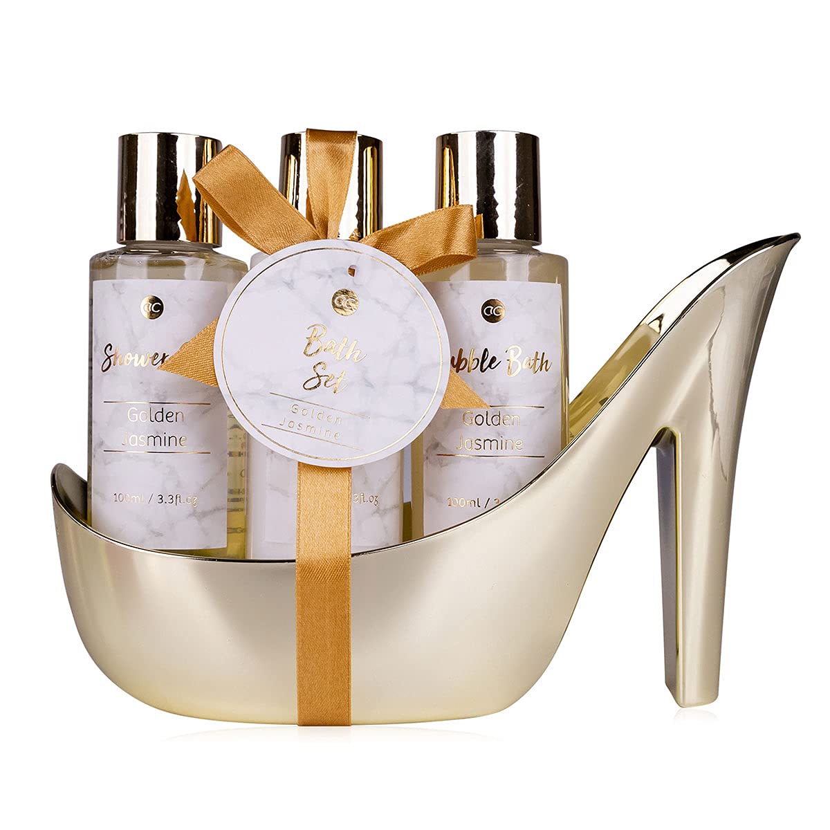 accentra MARBLE Badeset Geschenkset in wunderschönem, goldenem Pumps 4-teiliges Badeset Beautyset Pflegeset Duschset accentra MARBLE Badeset Geschenkset in wunderschönem, goldenem Pumps 4-teiliges Badeset Beautyset Pflegeset Duschset