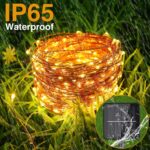 Litogo 12M 120 LED Solar Lichterkette Aussen Wasserdicht KupferDraht 8 Modus  Deko für Garten, Balkon, Terrasse, Tor, Hof, Hochzeit, Party – Bild 6