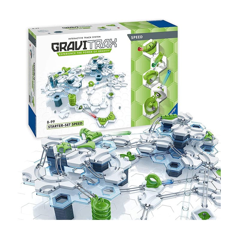 Ravensburger 27412 GraviTrax Starterset Speed mit 185 Teilen, Kugelbahn für Kinder, Interaktive Murmelbahn, Konstruktionsspielzeug für Jungen und Mädchen ab 8 Jahren Ravensburger 27412 GraviTrax Starterset Speed mit 185 Teilen, Kugelbahn für Kinder, Interaktive Murmelbahn, Konstruktionsspielzeug für Jungen und Mädchen ab 8 Jahren