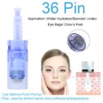 25 Stück Derma Stift A6 Nadeln Mikronadeln für Elektrische Derma Stift Ultima A6, Micro Nadel Inklusive 6PCS 12Pin + 6PCS 36Pin + 6PCS 42Pin + 7PCS Nano Round für Derma pen Ultima A6 Stift – Bild 4