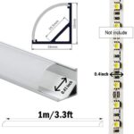 LED Aluminium Profil V 45°, LED-Kanäle und Diffusoren mit Endkappen und Befestigungsclipsen für flexible LED-Lichtleisten von StarlandLed – Bild 2