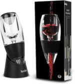 hotder Weinbelüfter Weindekanter Standfuss, Premium Wein-Dekantierer mit Venturieffekt, Wein Dekanter Dekantierer Rotwein Aerator Set Schnellest Ernüchternd Wein Belüfter (Wine Aerator)