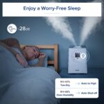 LEVOIT Ultraschall Luftbefeuchter 6L, Warm/Kalt Dampf 70 m² Humidifier mit 1-12H Timer, Feuchtesensor und Fernbedienung, Dual 360° drehbare Düsen, Aroma Diffusor für Baby Schlafzimmer – Bild 8