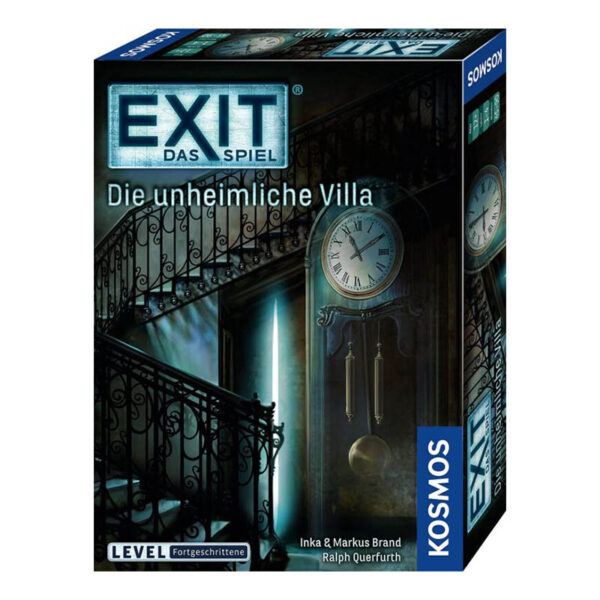 Kosmos - EXIT - Das Spiel, Die unheimliche Villa, Level Fortgeschrittene, Escape Room Spiel, fĂĽr 1 bis 4 Spieler ab 12 Jahren, einmaliges Event-Spiel fĂĽr Erwachsene und Kinder