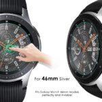 CAVN 4-Stücke Panzerglas Kompatibel mit Samsung Galaxy Watch 46mm Schutzfolie, 9H Kratzfest Gehärtetes Panzer Glas Schutz Displayschutzfolie Schutzglas Folie für Galaxy Watch 46mm – Bild 2