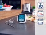 Leifheit digitales Bratenthermometer, Grillthermometer mit voreingestellten Garstufen und Timer, magnetisches Fleischthermometer für den Backofen, Thermometer inklusives Batterien, für perfektes Garen – Bild 2