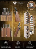 DALSTRONG Knife Set Block - 18 Pc - Gladiator Series - Colossal Knife Set - German HC Steel - Acacia Wood Stand - Black Handles - NSF Certified – Bild 2