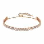 Swarovski Subtle Armband, Weiss, Roségold-Legierungsschicht