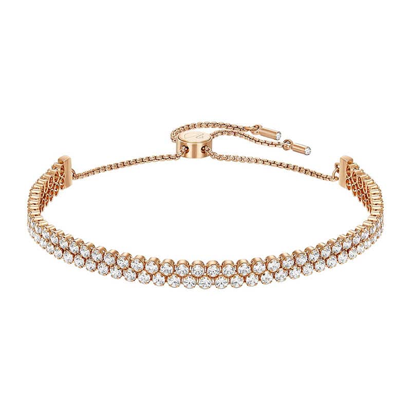 Swarovski Subtle Armband, Weiss, Roségold-Legierungsschicht Swarovski Subtle Armband, Weiss, Roségold-Legierungsschicht