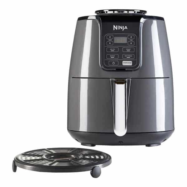 Ninja Foodi MAX Dual Zone Heissluftfritteuse [AF400EU] 9,5 l Fassungsvermögen, 2 Fächer, 6 Funktionen, Grau Schwarz