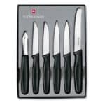 Gemüsemesser-Set 6tlg., schwarz