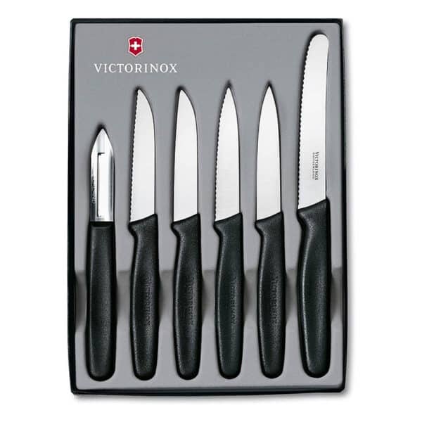 Gemüsemesser-Set 6tlg., schwarz