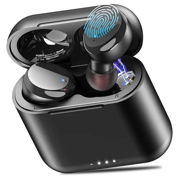 TOZO T6 Bluetooth Kopfhörer Kabellos In Ear Ohrhörer Sport Touch Control Wireless Bluetooth Headset mit kabellosem Ladecase Mikrofon Premium Sound Bass