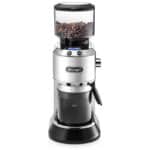 De'Longhi Dedica KG 521.M Elektrische Kaffeemühle, 2,1" LCD Display mit Aroma Funktion, Vollmetallgehäuse, Edelstahl Kegelmahlwerk, einstellbare Mahlgradeinstellung