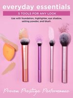 Real Techniques Everyday Essentials Make up Pinsel, Komplettset für das Gesicht (Gesichtsschwamm, Gesichts, Rouge, Setting und Deluxe Lidfaltenpinsel) – Bild 5