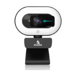 NexiGo StreamCam N930E mit Software, 1080P Webcam mit Ringlicht und Sichtschutz, Auto Fokus, Plug and Play, Webkamera für Online Lernen, Zoom Meeting Skype Teams, PC Mac Laptop Desktop