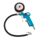 HAZET Reifenfüll-Messgerät 9041-1 | Manometer-Messbereich 0-12 bar, Schlauchlänge 400 mm, Manometer-Durchmesser: 63 mm | Reifendruck-Prüfer für Auto, Motorrad, Lkw uvm