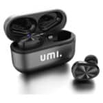 Umi Kopfhörer W5s Bluetooth 5.2 IPX7 Kabellose In-Ear-Kopfhörer für iPhone Samsung, Huawei mit Patentiertem Intelligenten Metall-Ladeetui