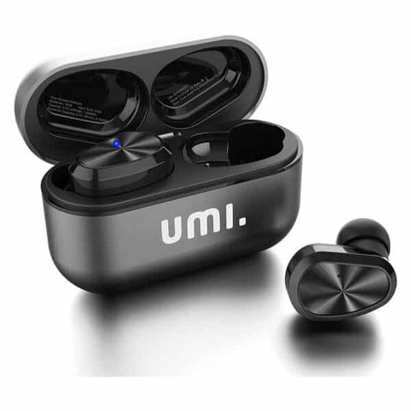 Umi Kopfhörer W5s Bluetooth 5.2 IPX7 Kabellose In-Ear-Kopfhörer für iPhone Samsung, Huawei mit Patentiertem Intelligenten Metall-Ladeetui