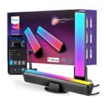 Govee Smart LED Lightbar, WiFi RGBIC TV Hintergrundbeleuchtung mit Kamera, Gaming Lampe Sync mit Musik, funktioniert mit Alexa und Google Assistant, Play Light Bar für 27-45 Zoll Fernseher PC