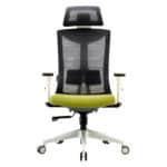 Umi Ergonomischer Bürostuhl Atmungsaktiver Schwenkbarer Computerstuhl aus Netzgewebe mit Verstellbarer Lendenwirbelstütze und PU-Armlehnen–150 kg Tragfähigkeit