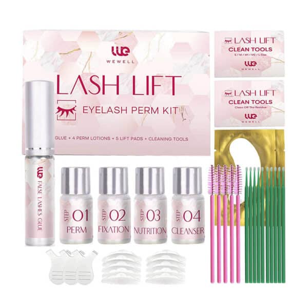 Wimpernpflege Wimpern-Dauerwelle-Kit Komplettes Wimpernlift-Kit - Wewell Professionelle Qualität, semipermanentes Curling-Dauerwellen-, Lotion- und Flüssigkeitsset