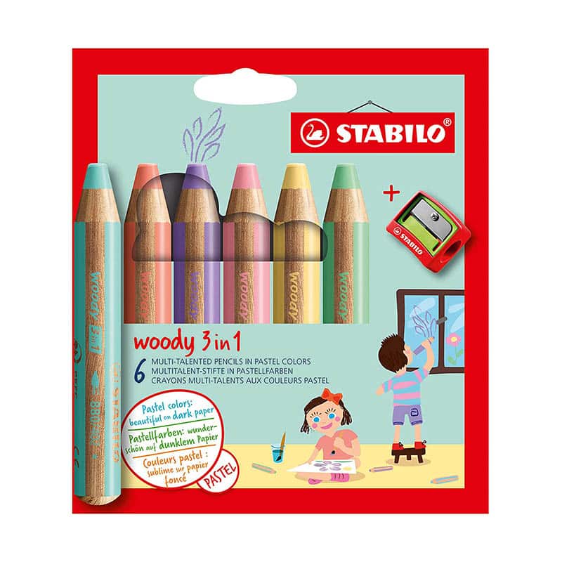 Buntstift, Wasserfarbe & Wachsmalkreide - STABILO woody 3 in 1