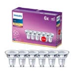 Philips LEDclassic Lampe ersetzt 50W, GU10, 6-er Pack, warmweiss (2700 Kelvin), 355 Lumen, Reflektor