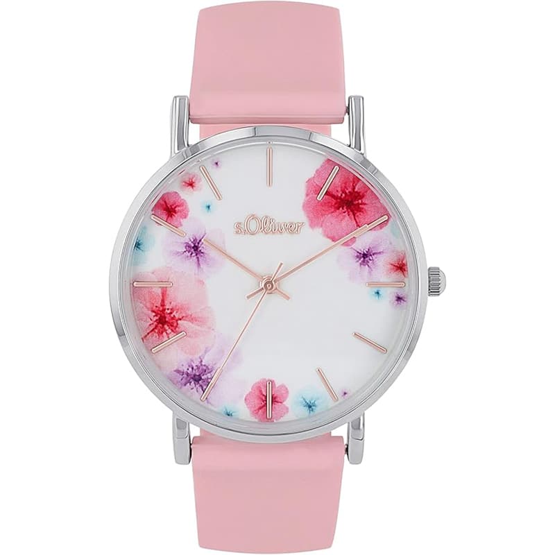 4 s.Oliver Damen Analog Quarz Uhr mit Silicone Armband – Bild 1