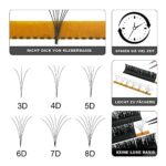 Selbstfächernde Wimpern .03 .05 .07.10 Easy Fan Lashes für Volumentechnik C D curl Wimpernextensions Volumen Wimpern Einzelne Länge Schwarz – Bild 2