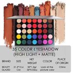 35 Color Studio Lidschatten Palette Makeup Palette, Perfekt Untereinander Kombinierbare Farbnuancen, Matt, Leuchtende und Schimmernde Texturen, Für Verführerische Augen – Bild 6