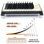 Selbstfächernde Wimpern .03 .05 .07.10 Easy Fan Lashes für Volumentechnik C D curl Wimpernextensions Volumen Wimpern Einzelne Länge Schwarz – Bild 5