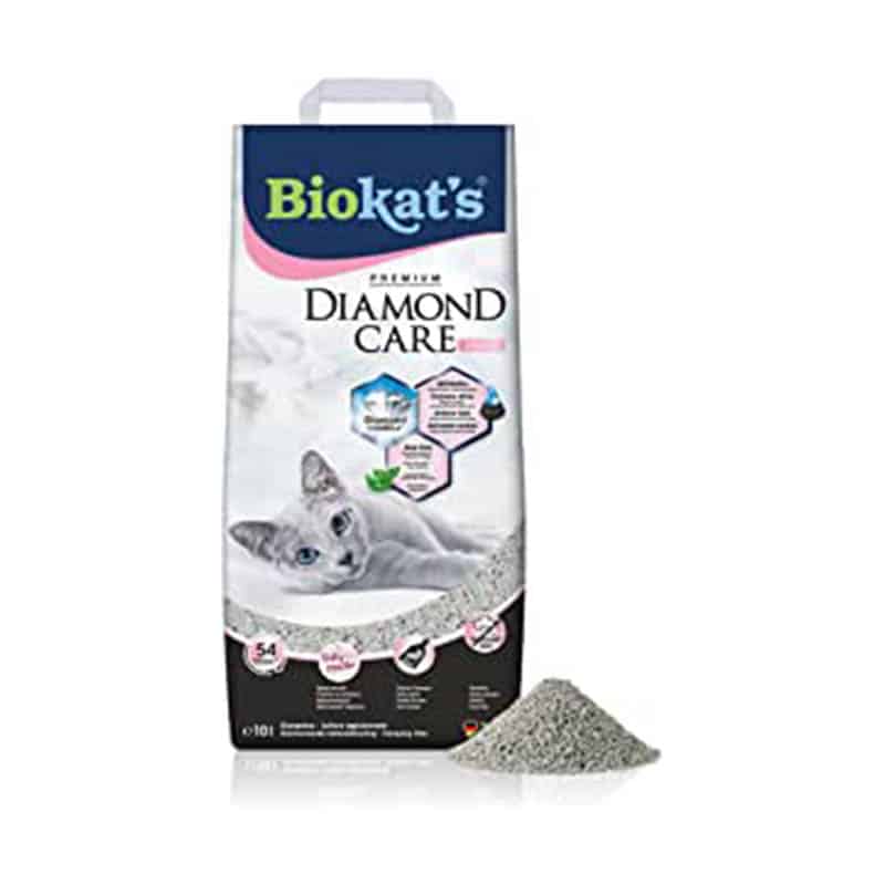 Biokat's Diamond Care Fresh mit Babypuder-Duft - Feine Katzenstreu mit Aktivkohle und Aloe Vera Biokat's Diamond Care Fresh mit Babypuder-Duft - Feine Katzenstreu mit Aktivkohle und Aloe Vera