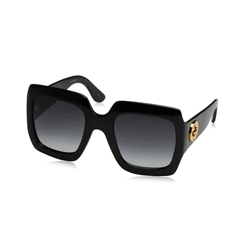 Gucci Damen GG0053S 001 Sonnenbrille, Schwarz (Black/Grey), 54 Gucci Damen GG0053S 001 Sonnenbrille, Schwarz (Black/Grey), 54