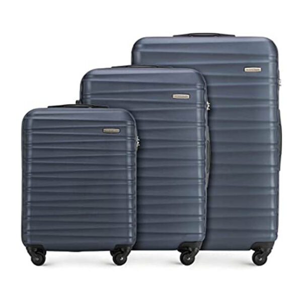 WITTCHEN Koffer – Set of 3 | hartschalen, Material ABS | hochwertiger und Stabiler | Blau | Verschiedene Grössen