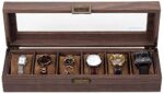 Uhrenaufbewahrungsbox | Uhrenschachtel | Uhrenschatulle | Uhrenbox | Watch Box mit Echtglass für 6 Uhren – Bild 9