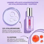 L'Oréal Paris Augenserum mit 1,5% Hyaluronsäure und 1% Koffein für eine strahlende Augenpartie, Mit kühlendem Kugel-Applikator, Revitalift Filler Augenserum, 1 x 20 ml – Bild 3