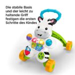 Fisher-Price DLD94 - Lern mit mir - Zebra Lauflernwagen, musikalisches Aktivitäts- und Gehspielzeug mit Lerninhalten, ab 6 Monaten (deutsche Version) – Bild 8